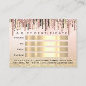 Cadeaucertificaat Hairdresser Roos Blus Makeup Las Visitekaartje (Achterkant)