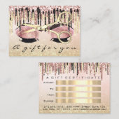 Cadeaucertificaat Hairdresser Roos Blus Makeup Las Visitekaartje (Voorkant / Achterkant)