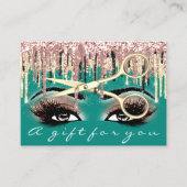 Cadeaucertificaat Hairdresser Roos Mint Makeup Visitekaartje (Voorkant)