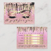 Cadeaucertificaat Hairdresser Roos Roze Makeup Las Visitekaartje (Voorkant / Achterkant)