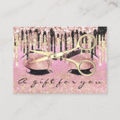 Cadeaucertificaat Hairdresser Roos Roze Makeup Las Visitekaartje (Voorkant)