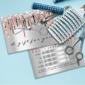 Cadeaucertificaat Hairdresser Silver Roos Scissors Visitekaartje