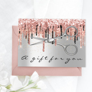 Cadeaucertificaat Hairdresser Stylist Scissors Visitekaartje