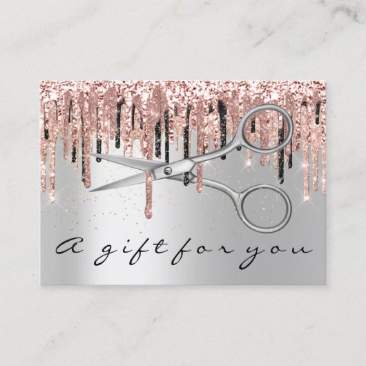 Cadeaucertificaat Hairdresser Stylist Scissors Visitekaartje (Voorkant)
