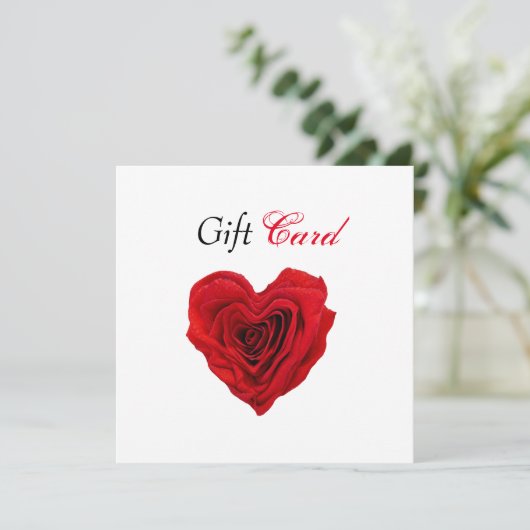 Cadeaucertificaat - Hartritme-vormig rood roze Val (Staand voorkant)