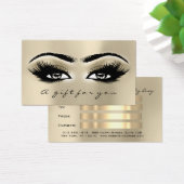 Cadeaucertificaat Ivory Eye Lash Extension Makeup Visitekaartje (Bureau)