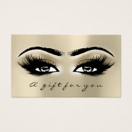 Cadeaucertificaat Ivory Eye Lash Extension Makeup Visitekaartje