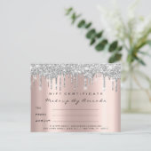 Cadeaucertificaat Lash Extension Makeup Spark Grey Briefkaart (Staand voorkant)