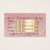 Cadeaucertificaat Marble Pink Lash Extension Makeu Visitekaartje (Achterkant)