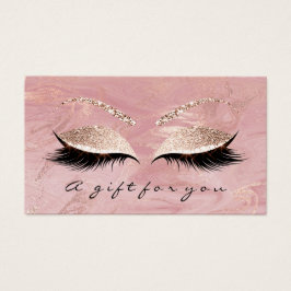 Cadeaucertificaat Marble Pink Lash Extension Makeu Visitekaartje