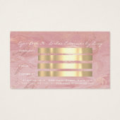 Cadeaucertificaat Marble Pink Lash Extension Makeu Visitekaartje (Achterkant)
