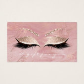 Cadeaucertificaat Marble Pink Lash Extension Makeu Visitekaartje (Voorkant)