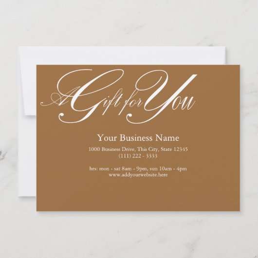 Cadeaucertificaat met kleurwijziging (Achterkant)