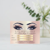 Cadeaucertificaat Microblading Cosmetoloog Lashes Briefkaart (Staand voorkant)