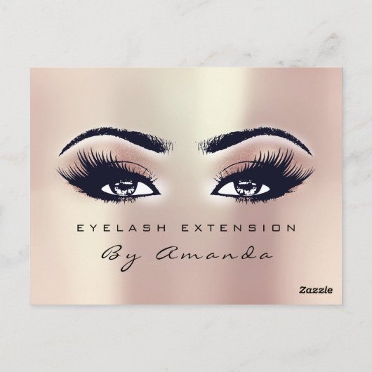 Cadeaucertificaat Microblading Cosmetoloog Lashes Briefkaart (Achterkant)