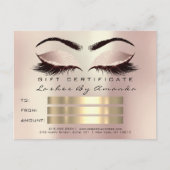 Cadeaucertificaat Microblading Cosmetoloog Lashes Briefkaart (Voorkant)