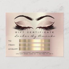 Cadeaucertificaat Microblading Cosmetoloog Lashes Briefkaart