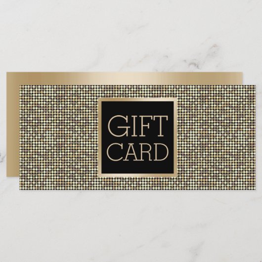 Cadeaucertificaat Modern Gold Glitter Elegant (Voorkant / Achterkant)