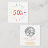 cadeaucertificaat regenboogBurst Kortingskaartje (Voorkant / Achterkant)