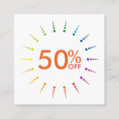 cadeaucertificaat regenboogBurst Kortingskaartje (Voorkant)