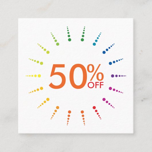 cadeaucertificaat regenboogBurst Kortingskaartje (Voorkant)