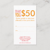 cadeaucertificaat regenboogBurst Kortingskaartje (Achterkant)