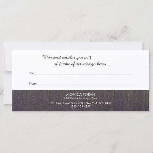 Cadeaucertificaat Reiki Master & Energy Health (Achterkant)