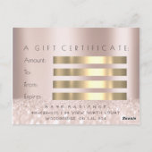 Cadeaucertificaat Roos elektrolysehaarverwijdering Briefkaart (Achterkant)