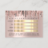 Cadeaucertificaat Roos Makeup Eyelash Hair Nails Visitekaartje (Achterkant)