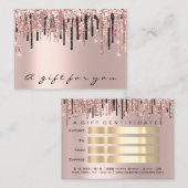 Cadeaucertificaat Roos Makeup Eyelash Hair Nails Visitekaartje (Voorkant / Achterkant)