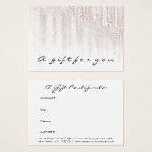 Cadeaucertificaat Roos Makeup Hair Nails Wax Drive Visitekaartje (Voorkant /achterkant)