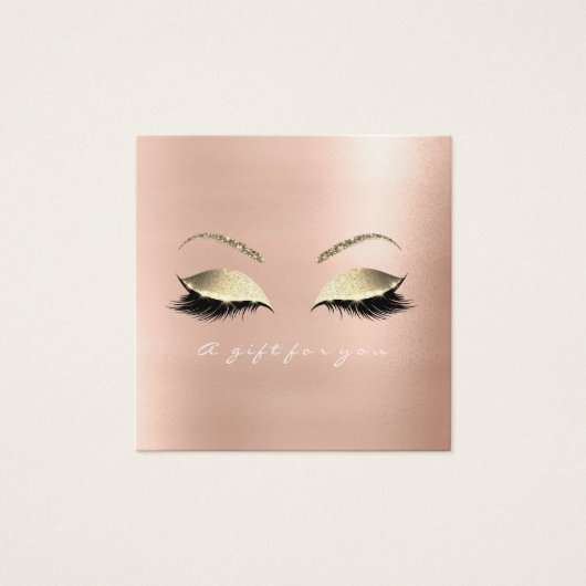 Cadeaucertificaat Roos Witte gouden knoeiboel VIP  Vierkante Visitekaartjes (Voorkant)