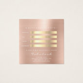 Cadeaucertificaat Roos Witte gouden knoeiboel VIP Vierkante Visitekaartjes (Achterkant)