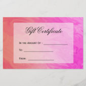Cadeaucertificaat Roze Oranje ontwerp Flyer (Voorkant)