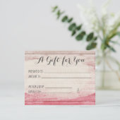 Cadeaucertificaat Rustisch hout Blush Pink Shabby (Staand voorkant)