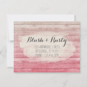 Cadeaucertificaat Rustisch hout Blush Pink Shabby (Achterkant)