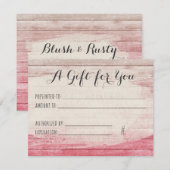 Cadeaucertificaat Rustisch hout Blush Pink Shabby (Voorkant / Achterkant)