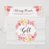 Cadeaucertificaat Shabby Chic Rozen & Rustige Flor (Voorkant / Achterkant)