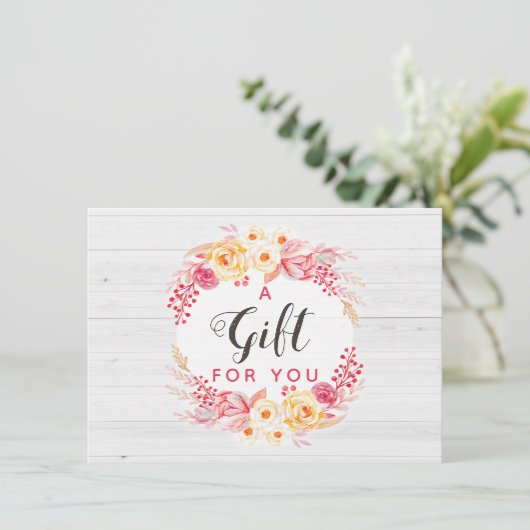 Cadeaucertificaat Shabby Chic Rozen & Rustige Flor (Staand voorkant)