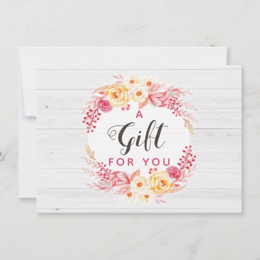 Cadeaucertificaat Shabby Chic Rozen & Rustige Flor (Voorkant)