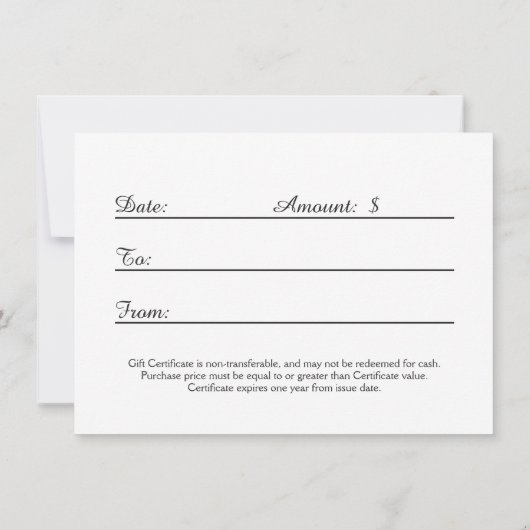 Cadeaucertificaat Shabby  Rustige Rozen (Achterkant)