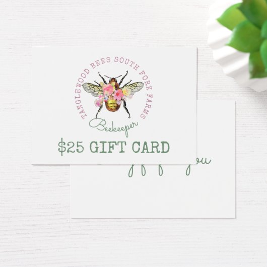 Cadeaucertificaat voor honingbijen visitekaartje (Bureau)
