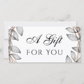 cadeaucertificaat voor lijst met gebladerde geomet (Voorkant)