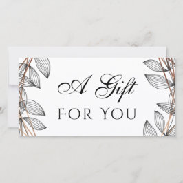 cadeaucertificaat voor lijst met gebladerde geomet