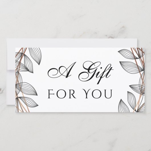 cadeaucertificaat voor lijst met gebladerde geomet (Voorkant)