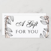 cadeaucertificaat voor lijst met gebladerde geomet (Voorkant / Achterkant)