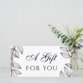 cadeaucertificaat voor lijst met gebladerde geomet (Staand voorkant)