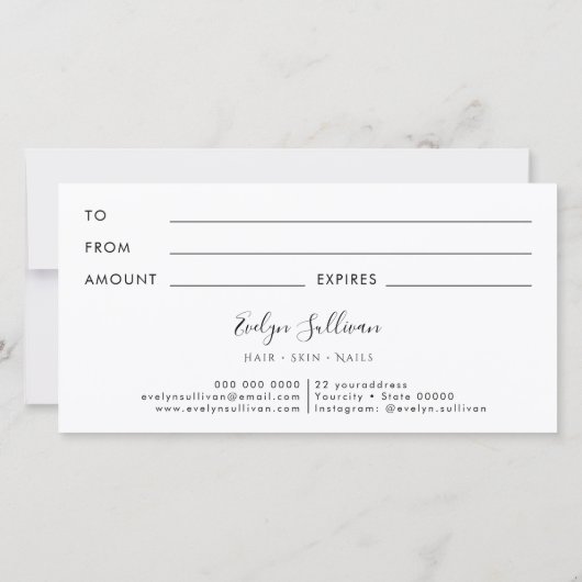 cadeaucertificaat voor lijst met gebladerde geomet (Achterkant)