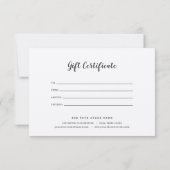 Cadeaucertificaat voor schrijfmachine voor schrijf (Achterkant)