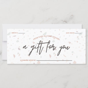 Cadeaucertificaat voor Terrazzo & Signature Script